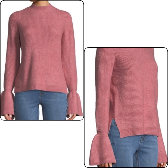 Like New Free Generation Los Angeles Mock Bell-Cuff Very Soft Sweater, M - Picture 1 of 7